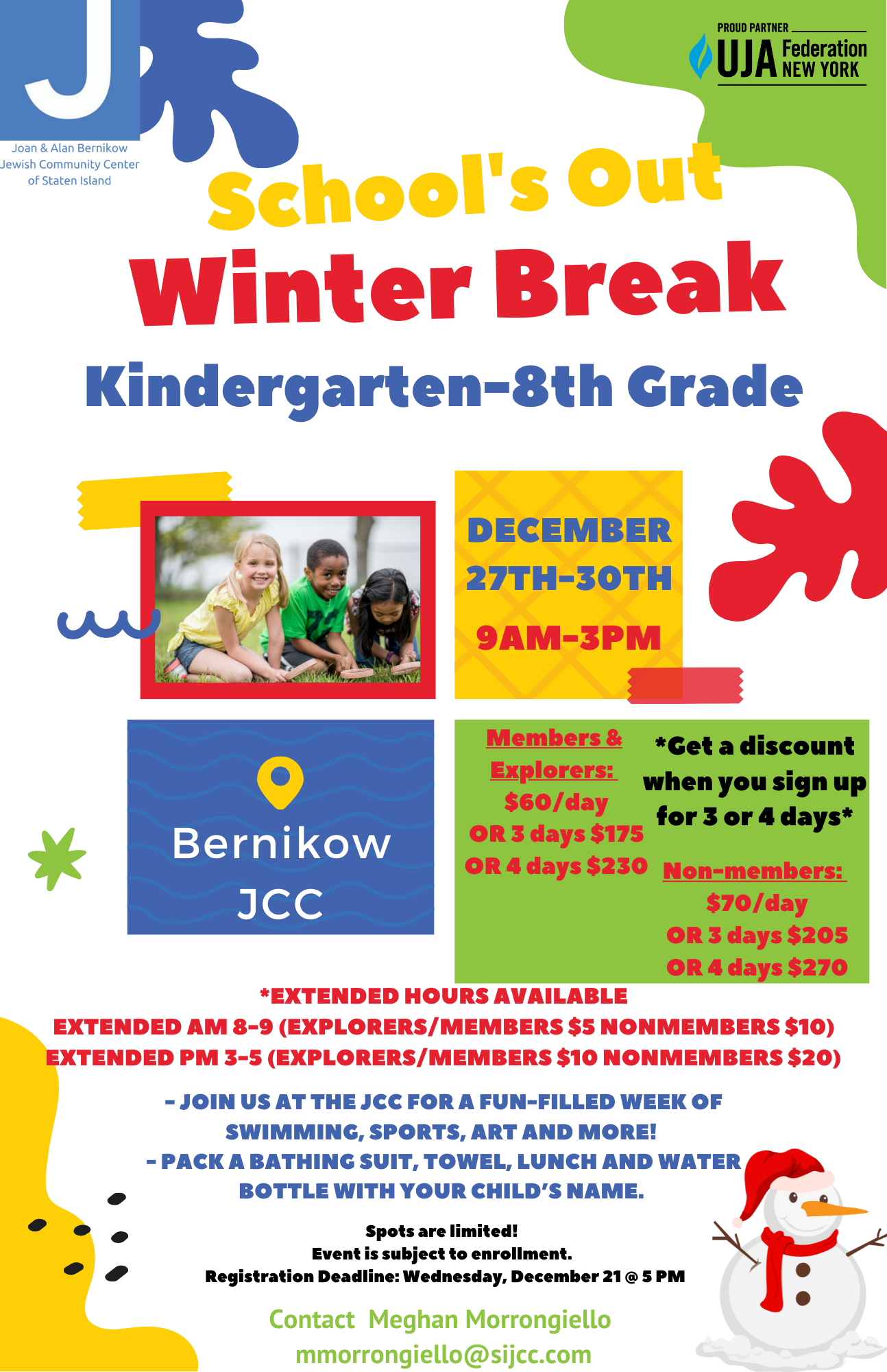 School may be closed, but the J is OPEN! Register for School's Out Winter Break here: https://bit.ly/3abjtse