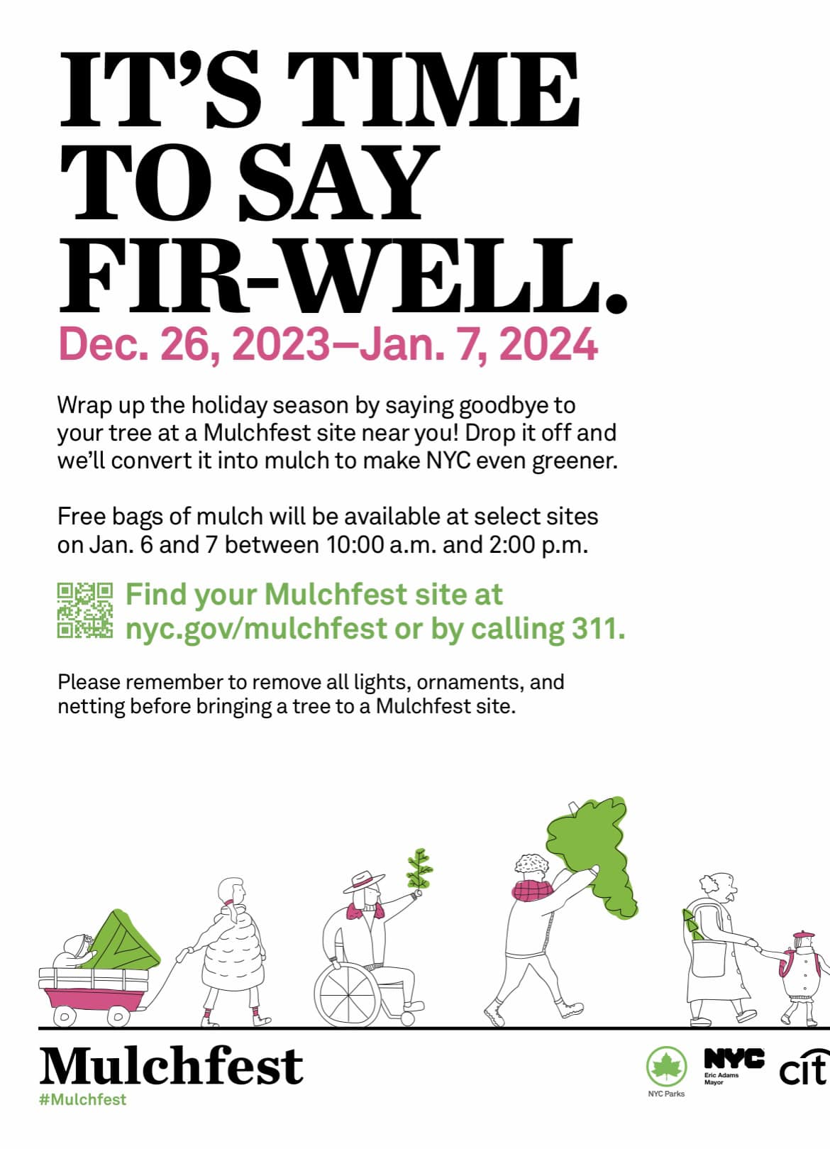 Say fir-well to your holiday tree at NYC Parks!
