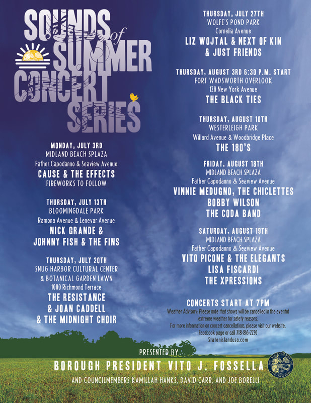 Staten Island THE SOUNDS OF SUMMER 2023 CONCERT SERIES